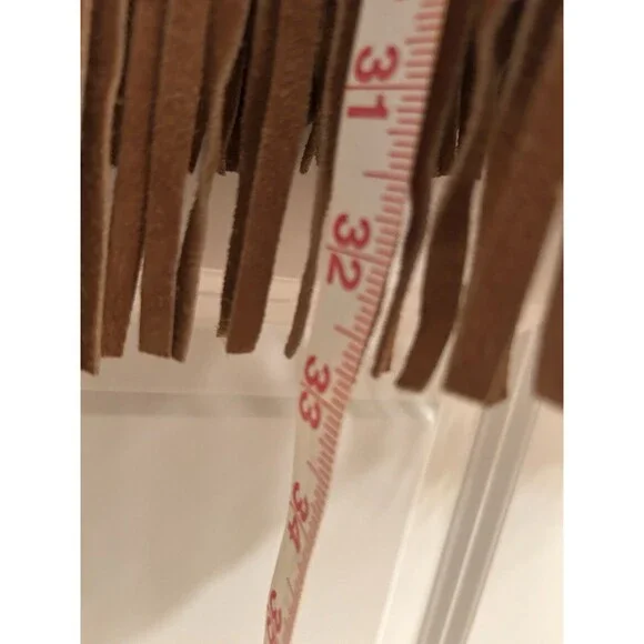 VTG Genel London Women’s Fringe Suede Leather Jacket Western Sz US 10 UK 14 - Picture 13 of 14